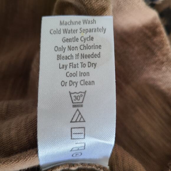 Karyn Seo Embroidered Floral Relaxed Shirt Sz Large Animal Print Tunic Cotton - Picture 12 of 12